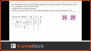Erwartungswert Würfelspiel mit zwei Würfeln [upl. by Ierna958]