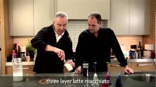 aerolatte  milk frother makes three layer caffè latte macchiato [upl. by Tynan]