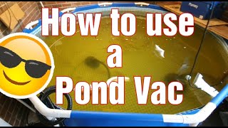 how to use a pond vac  without draining your pond [upl. by Jaan]