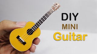 How to Make Guitar From Paper  DIY Mini Guitar  Miniature Guitar [upl. by Ahsian]