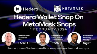 Webinar Hedera Wallet Snap On MetaMask Snaps [upl. by Bevan]