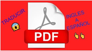 ✅ COMO TRADUCIR UN PDF DE ⏩ INGLES A ESPAÑOL SIN PERDER FORMATO GRATIS⏮ [upl. by Erasme556]