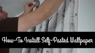 How To Hang Prepasted Wallpaper for Beginners paper by Bouclair Home  DIY [upl. by Aiak498]