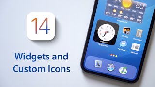 iOS 14 Home Screen Setup Widgets and Custom App Icons [upl. by Cazzie568]