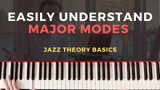 MAJOR MODES EASY TUTORIAL Ionian Dorian Phrygian Lydian Mixolydian MODAL JAZZ PIANO [upl. by Ohploda]