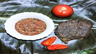 HOW TO MAKE AXONE AKHUNI CHUTNEY  NAGALAND FOODIE [upl. by Ahsimik]