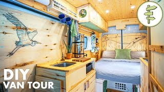 VAN TOUR  Tons of Smart Ideas in this Spectacular Conversion  Our VANLIFE Tiny Home [upl. by Ennael]