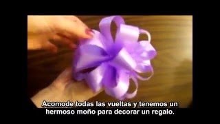 Cómo hacer un lazo o moño de regalo [upl. by Furgeson]