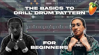 The Basics To NYUK Drill Drum Patterns For Beginners  FL Studio 20 Tutorial [upl. by Burns288]