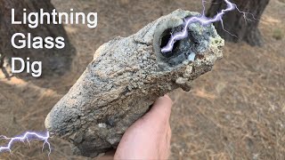 Digging Lightning Glass ⚡️Fulgurite⚡️ [upl. by Vickey]