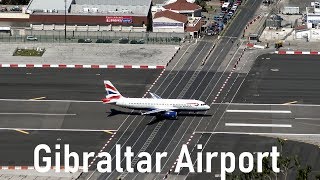 Dangerous Gibraltar Airport  British Airways  Gibraltar  4K [upl. by Orferd318]