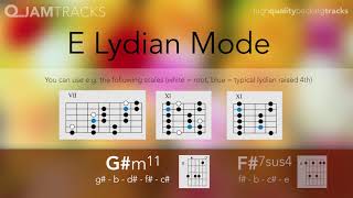 Steve Vai Style E Lydian mode Guitar Backing Track [upl. by Anyal]