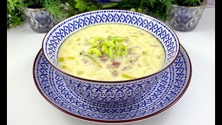 KäseLauchSuppe mit Hackfleisch [upl. by Ahsimit]