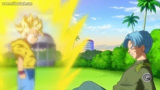 trunks niño vs trunks del futuro  Dragón Ball Super Español Latino [upl. by Ahsirek745]