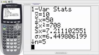 Range Variance Standard Deviation on the TI 8384 Calculator [upl. by Berfield]