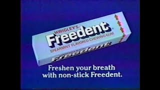 1986 Freedent quotTook the stick out of gumquot TV Commercial [upl. by Mitzie]