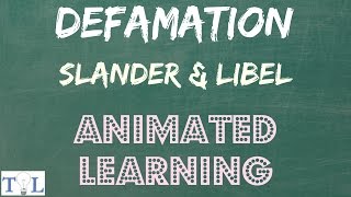 What is Defamation Slander amp Libel  Quick Lessons  Episode  3 [upl. by Elaine258]