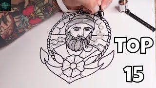 TOP 15 TATTOO DESIGNS you can Draw Right NOW [upl. by Iglesias]