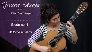 Etude No 1 by Heitor VillaLobos  Guitar Etudes with Gohar Vardanyan [upl. by Middendorf]