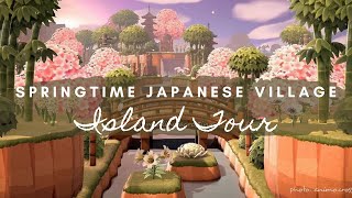 BEAUTIFUL JAPANESE VILLAGE ISLAND TOUR  Animal Crossing New Horizons [upl. by Yrovi680]