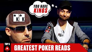 Daniel Negreanu Can Read Minds  TOP 5 POKER READS ♠️ Poker Top 5 ♠️ PokerStars [upl. by Egwan]