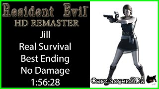 Resident Evil HD Remaster PC No Damage  Jill Real Survival Best Ending 15628 [upl. by Nadler]