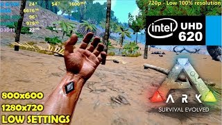 intel UHD 620  ARK Survival Evolved  720p amp 800x600 [upl. by Llennod]