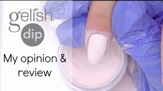 Gelish dip application amp review  dip powder nail gel polish tutorial [upl. by Callan664]