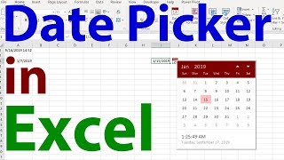 Date Picker in Excel  The Coolest Little Helper in Excel [upl. by Giorgio514]