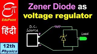 🔴 ZENER DIODE as Voltage Regulator  Semiconductor  11  in HINDI [upl. by Anerol]