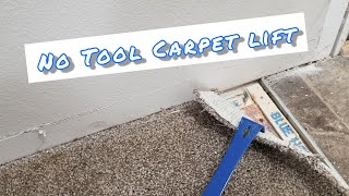 How to Lift Carpet Without Tools [upl. by Ahset506]