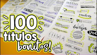 100 TÍTULOS BONITOS ✄ Barbs Arenas Art [upl. by Leonanie]