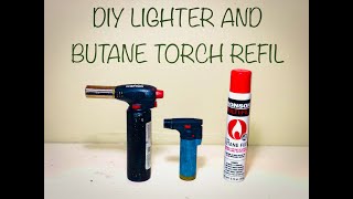 How To Refill Lighter and Butane Torches DIY [upl. by Lidda279]