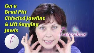 Chiseled Jawline Exercise for Men Lift Sagging Jowls Exercise for Women  FACEROBICS® [upl. by Airetas436]