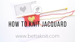 How to knit Jacquard Knitting technique [upl. by Ahsias]