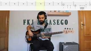 FKJ amp Masego  Tadow Bass Cover  Tabs [upl. by Nena941]