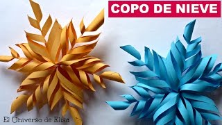 Adorno de Navidad Copo de Nieve de Papel How to Make Paper Snowflakes [upl. by Fransen481]