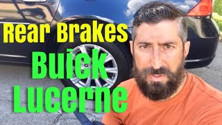 Buick Lucerne REAR brake pad replacement QUICK tutorial ARGDS [upl. by Aidyn]