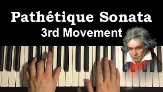 How To Play  Beethoven – Pathetique Sonata 3rd Movement Piano Tutorial Lesson [upl. by Aicyla]