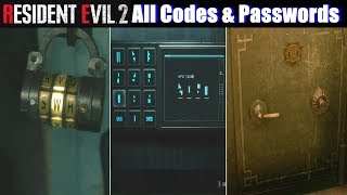 RE2 Locker Codes amp Safe Combinations  Resident Evil 2 Remake PS4 Pro [upl. by Anaila648]