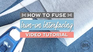 How to fuse ironon interfacing to fabric [upl. by Ecirtram]