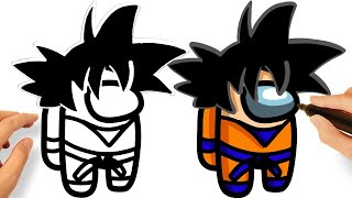 COMMENT DESSINER AMONG US GOKU [upl. by Sussman]