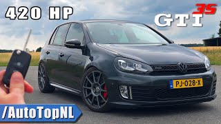 VW Golf GTI MK6 Edition 35 420HP REVIEW on AUTOBAHN NO SPEED LIMIT by AutoTopNL [upl. by Enelloc]