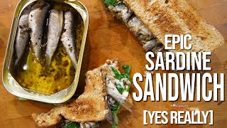 Best Sardine Sandwich Recipe  SAM THE COOKING GUY [upl. by Wilser]