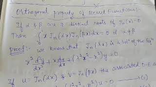 Orthogonal property Bessel functions [upl. by Cruickshank340]