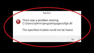 how to fix there was a problem starting the specified module could not be found In Windows [upl. by Libys95]