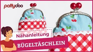 DIY Bügeltasche  Kosmetiktasche mit Taschenbügel selber nähen [upl. by Happ985]