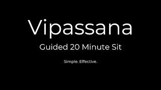 Vipassana Meditation Guided 20 Minute Sit [upl. by Nettie]