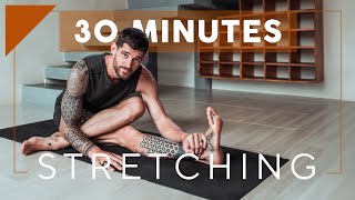 30 Minutes Full Body Deep Stretches Yoga [upl. by Mhoj]