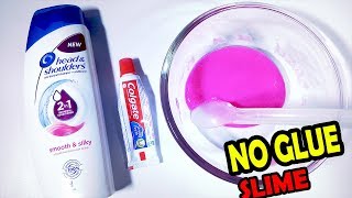 No GLUE  2018 How to make Shampoo and Toothpaste Slime [upl. by Hadeis]